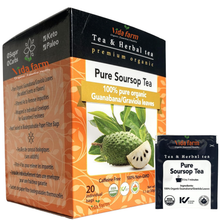 Load image into Gallery viewer, vidafarm - Pure Soursop Tea made with Pure Graviola Leaf- Guanabana Leaves- 20 Organic Tea Bags Moksha Ayurveda